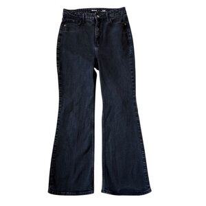 Old Navy Higher High Rise Flare Jean 410668 Black Cotton Stretch Size 10/30x29.5